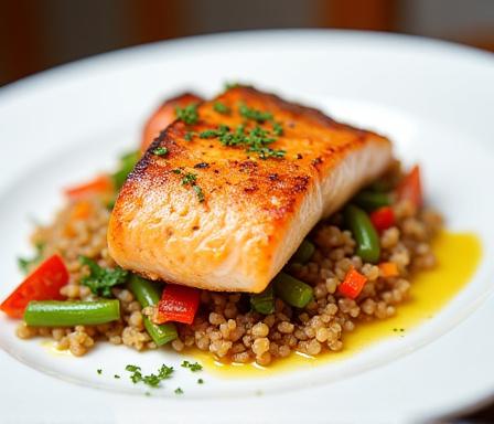 Ručak za dijabetičare - losos sa povrćem i kvinojom